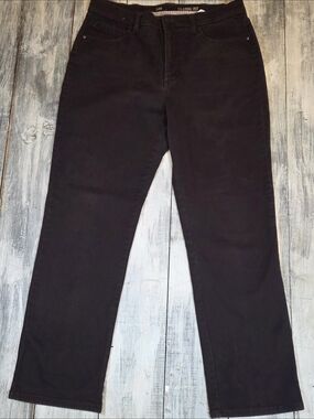 Lee Platinum Label Women's Classic Fit Black Straight-Leg Jeans sz 12 Short